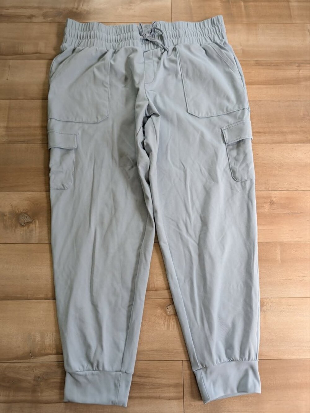 Mondetta Cargo Jogger Pants XL Baby Blue Stretch Athleisure Travel Pockets